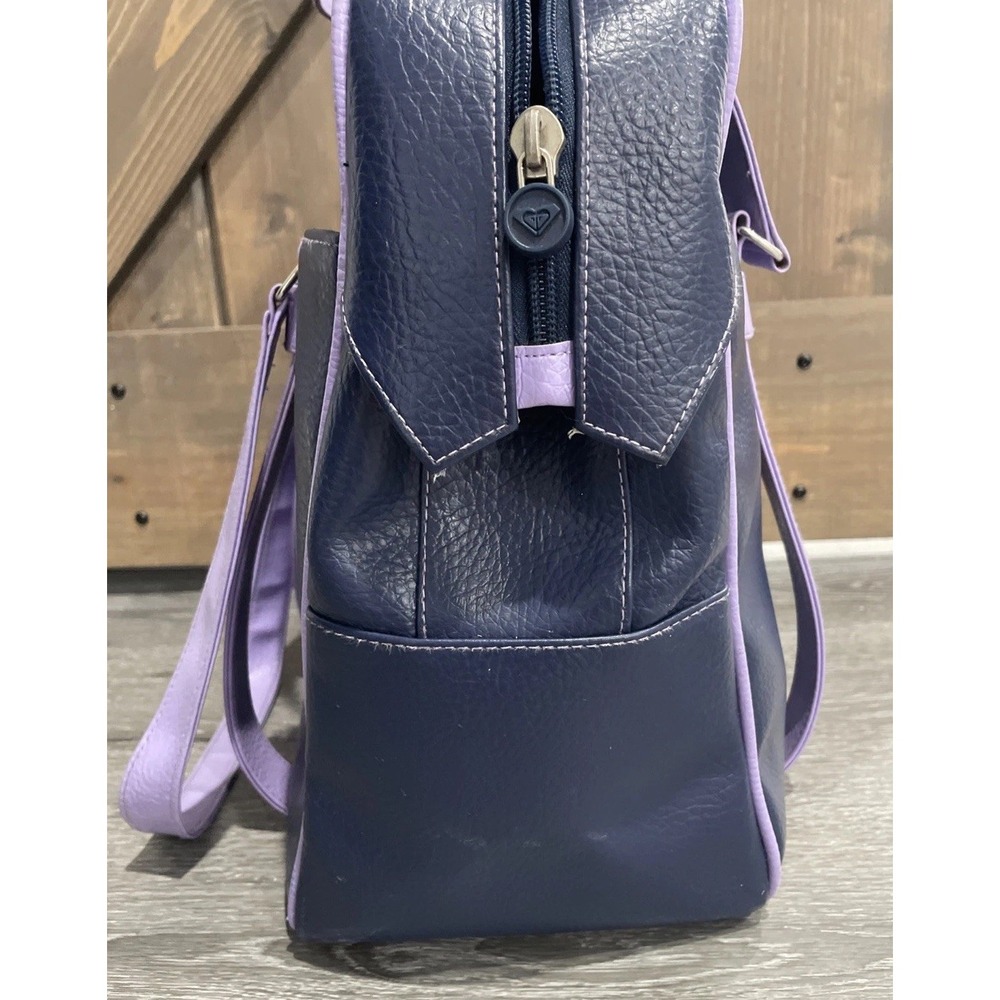 Vintage Roxy Travel Bag Luggage‎ Purple Leather Tote Hawaiian PVC Surf 1990's - Picture 5 of 15